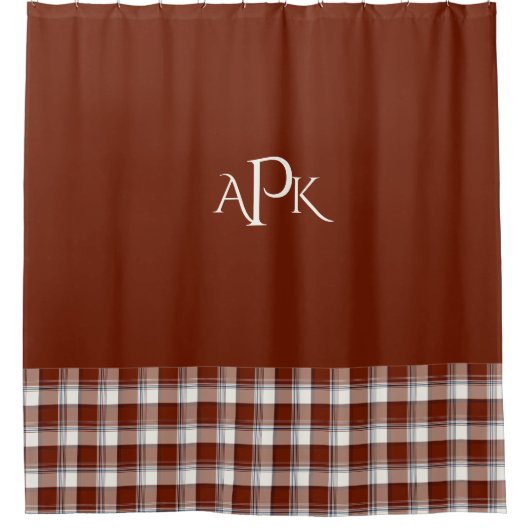 Rot, Weiß, Blue Multi Thread Kariert Duschvorhang (Vorderseite)