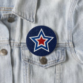 Rot, Weiß, Blue Star 4. Juli Glitzer Button (Beispiel)