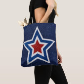 Rot, Weiß, Blue Star 4. Juli Glitzer Tasche (Von Nahem)