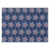 Rot, Weiß, Blue Star 4. Juli Glitzer Tischdecke (Vorderseite (Horizontal))