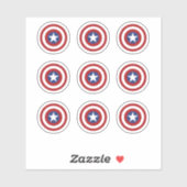 Rot/Weiß/Blue Star Round-Target-Aufkleber Aufkleber (Blatt)