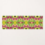 Rot-Weiß-Blume Abstraktes Muster Yogamatte (Vorderseite (Horizontal))