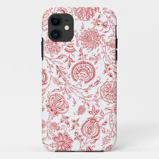Rot-Weiß-Blume Case-Mate iPhone Hülle (Rückseite)