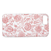 Rot-Weiß-Blume Case-Mate iPhone Hülle (Rückseite (Horizontal))