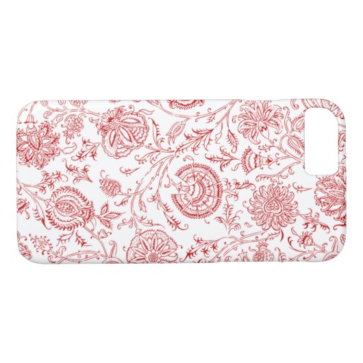 Rot-Weiß-Blume Case-Mate iPhone Hülle (Rückseite (Horizontal))