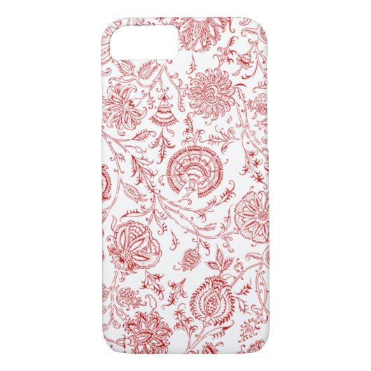 Rot-Weiß-Blume Case-Mate iPhone Hülle (Rückseite)