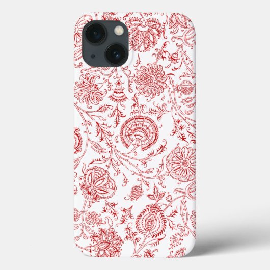Rot-Weiß-Blume Case-Mate iPhone Hülle (Rückseite)