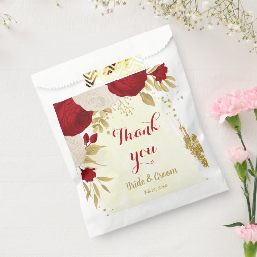 Rot-Weiß-Blume Geschenktütchen (Versiegelt)