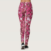 Rot-Weiß-Blume Leggings (Rückseite)