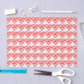 Rot-Weiß-Blumen-Herzen-Muster Seidenpapier (Handwerk)