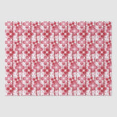 Rot-Weiß-Blumenmuster Seidenpapier (Vorderseite)