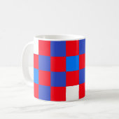Rot, Weiß & Bold – Independence Day Kaffeetasse (Vorderseite Links)