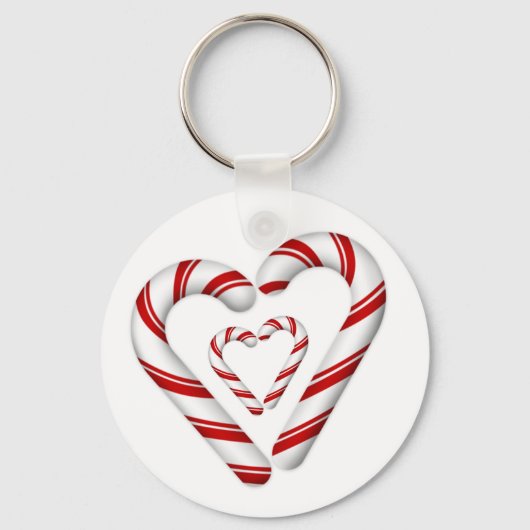 Rot-Weiß-Bonbons Schlüsselanhänger (Vorderseite)