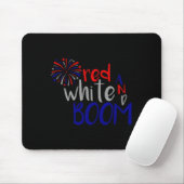 Rot Weiß Boom Feuerwerk - 4. Juli Mousepad (Mit Mouse)