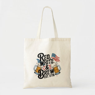 Rot Weiß & Brauerei Est 1776 4. Juli 250. USA  Tragetasche