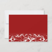 Rot-Weiß-Brautparty Einladung (Rückseite)
