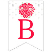 Rot-Weiß-Brautparty-Foto Wimpelkette (Zweite Fahne)