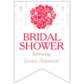 Rot-Weiß-Brautparty-Foto Wimpelkette (Erste Fahne)