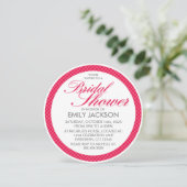 Rot-Weiß-Brautparty rund um Einladungen (Stehend Vorderseite)