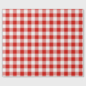 Rot-Weiß-Büffel-Kariert Geschenkpapier (Flach)