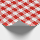 Rot-Weiß-Büffel-Kariert Geschenkpapier (Ecke)