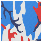 Rot-Weiß-Camouflage und Blau Stoff (Nahaufnahme)
