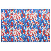 Rot-Weiß-Camouflage und Blau Stoff (Yard (91,4 cm))