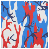 Rot-Weiß-Camouflage und Blau Stoff (Muster)