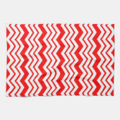 Rot-Weiß-Chevron-Zickzack-Musterdesign  Geschirrtuch (Horizontal)