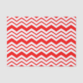 Rot-Weiß-Chevron-Zickzack-Musterdesign Seidenpapier (Vorderseite)