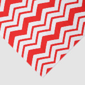 Rot-Weiß-Chevron-Zickzack-Musterdesign Seidenpapier (Ausschnitt)