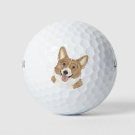 Rot-Weiß-Corgi Golfball