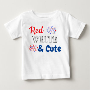 Rot Weiß & Cute 4. Juli Baby T-shirt