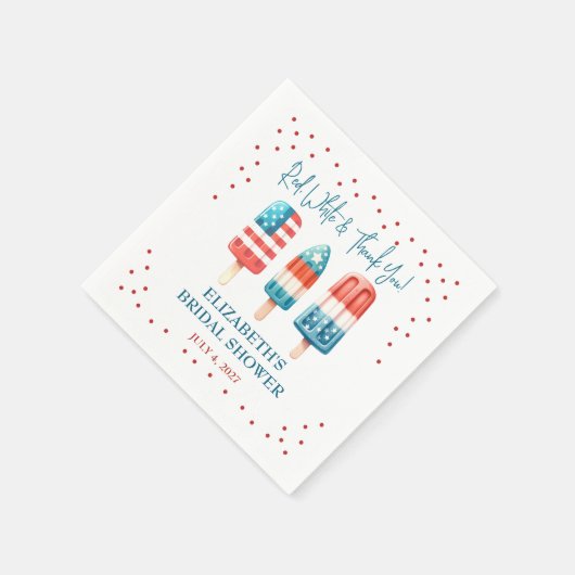 Rot, Weiß & Danke! Patriotic Popsicle Dusche Serviette (Ecke)