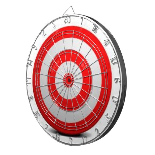 Rot weiß dartscheibe (Vorderseite rechts)