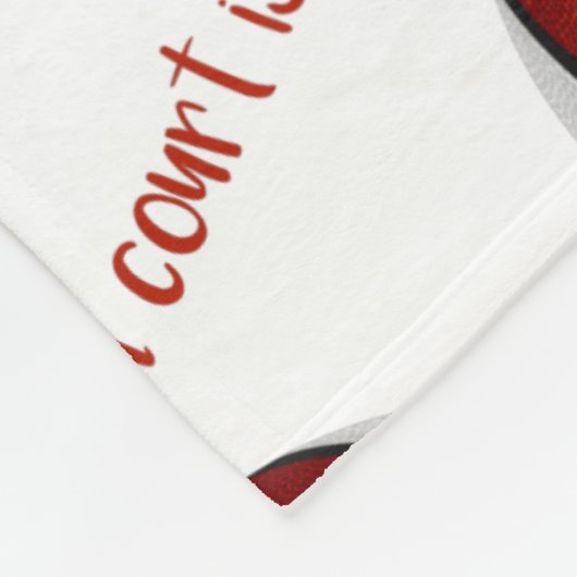 Rot weiß Der Basketballplatz ist mein glücklicher Fleecedecke (Ecke)