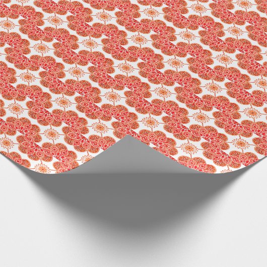 Rot-Weiß-Design Geschenkpapier (Ecke)