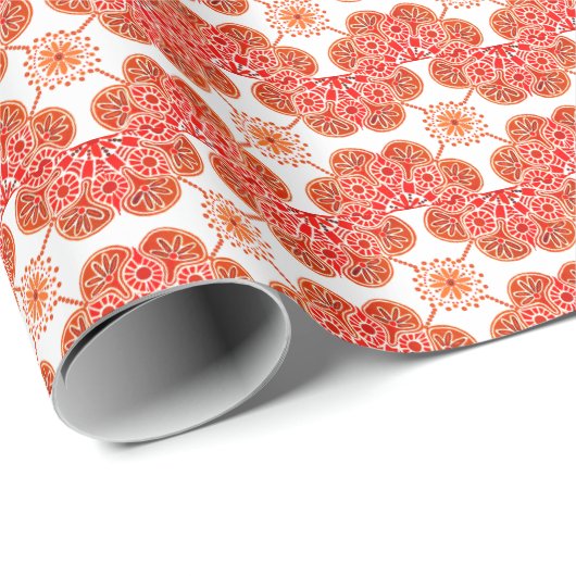 Rot-Weiß-Design Geschenkpapier (Rolleneckpunkt)