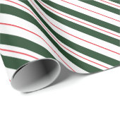 Rot-Weiß-Diagonal-Stripte-Kaninchen Geschenkpapier (Rolleneckpunkt)