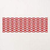 Rot-Weiß-Diamantmuster Yogamatte (Rückseite (Horizontal))