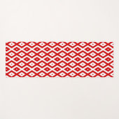 Rot-Weiß-Diamantmuster Yogamatte (Vorderseite (Horizontal))