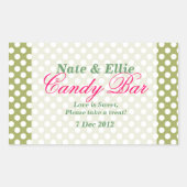 Rot-weiß-dotty Candy Bar Sticker (Vorderseite)