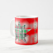 Rot-Weiß-Drehbuch Name Tartan Feststar Kaffeetasse (Vorderseite Links)