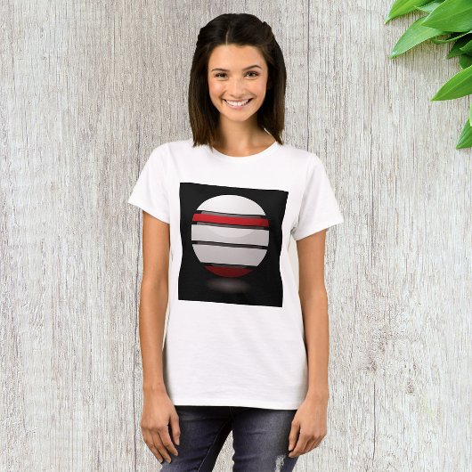 Rot-Weiß-Drossel-Symbol Frauen-T - Shirt