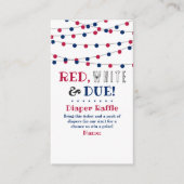 Rot, Weiß & Due! 4. Juli Babydusche Windeln Begleitkarte (Vorderseite)