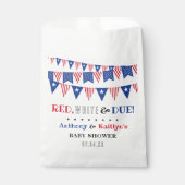 Rot, Weiß & Due! Babydusche am 4. Juli Geschenktütchen (Vorderseite)