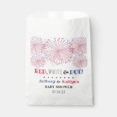 Rot, Weiß & Due! Babydusche am 4. Juli Geschenktütchen (Vorderseite)