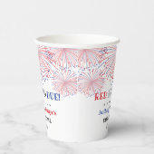 Rot, Weiß & Due! Babydusche am 4. Juli Pappbecher (Rechts)