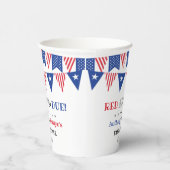 Rot, Weiß & Due! Babydusche am 4. Juli Pappbecher (Rechts)