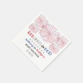 Rot, Weiß & Due! Babydusche am 4. Juli Serviette (Ecke)